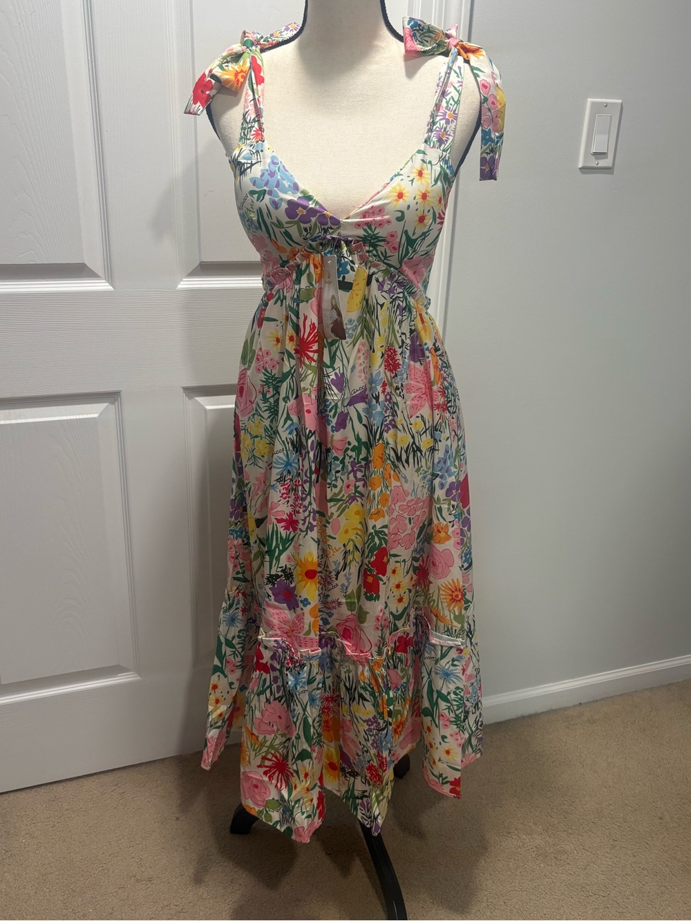 Spring Summer Floral Flowy Maxi Dress